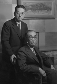 Drs Takaoki Sasaki (right) and Tomizo Yoshida (1930)